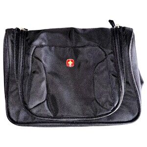 SwissGear Hanging Toiletry Bag Travel Dopp Kit Organizer Black Zip Case